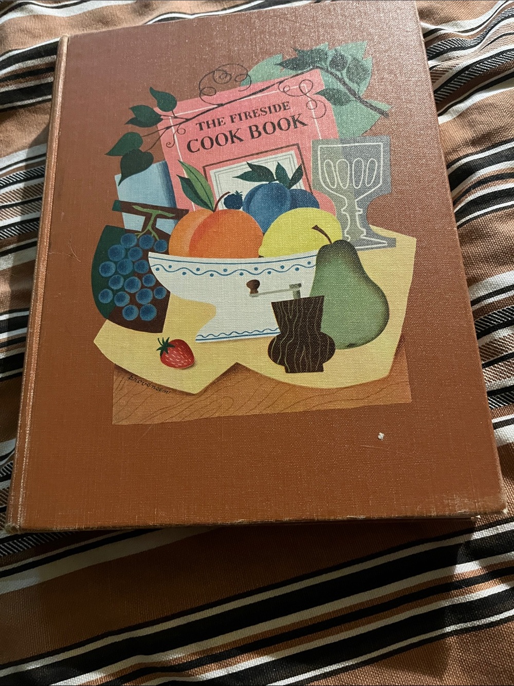 The Fireside Cook Book - Brown Hardcover Cookbook James Beard 1949
First edition